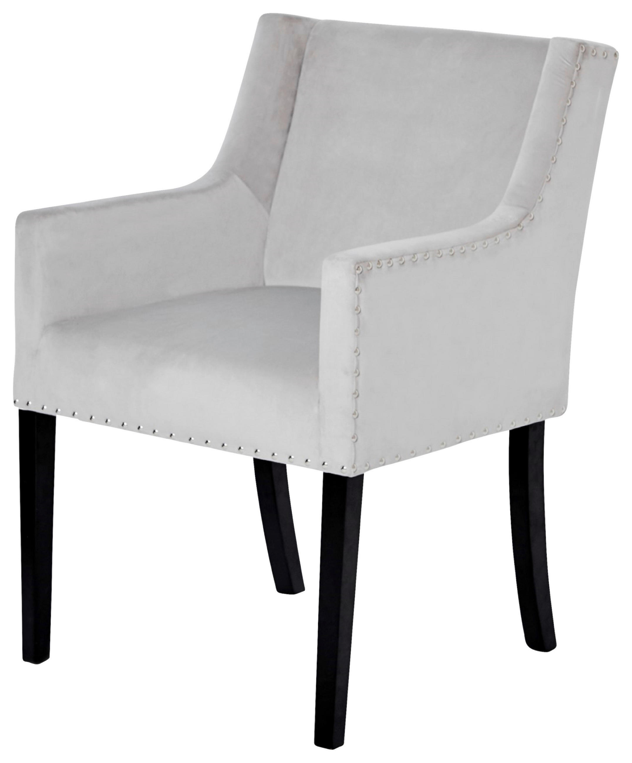 Livetastic Armlehnstuhl Schwarz, Silber 58x62.5x88 cm