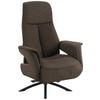 RELAXSESSEL Webstoff Relaxfunktion, Kopfteilverstellung    - Schwarz/Braun, Design, Textil/Metall (73/108/86cm) - Welnova