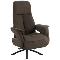 RELAXSESSEL in Textil Braun  - Schwarz/Braun, Design, Textil/Metall (73/108/86cm) - Welnova
