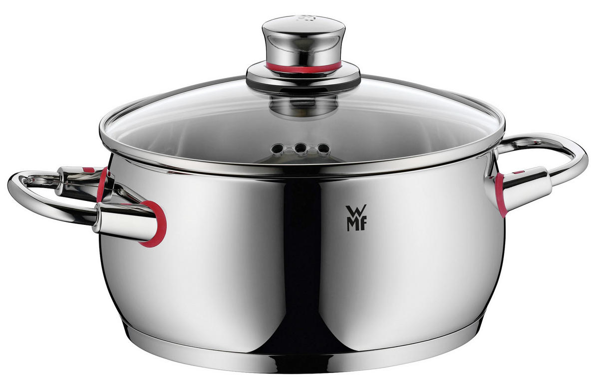 KOCHTOPFSET Quality One 6-teilig  - Silberfarben, Basics, Glas/Metall (53,2/31/28,5cm) - WMF