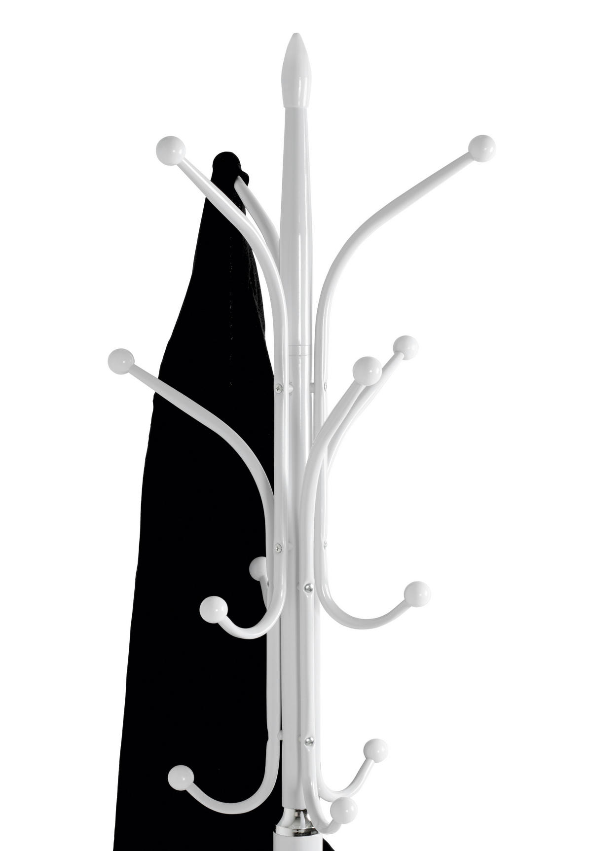 VJEŠALICA SAMOSTOJEĆA bijela  metal, kamen   - bijela, Design, kamen/metal (40/177/40cm) - Carryhome