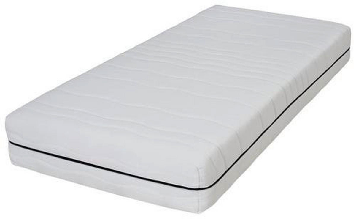 WENDEMATRATZE 140/200 cm, Höhe ca.: 25 cm, H2 = mittel, H3 = fest, Wendematratze mit unterschiedlichen Härtegraden, 7-Zonen - Weiß, Basics, Textil (140/200cm) - Boxxx