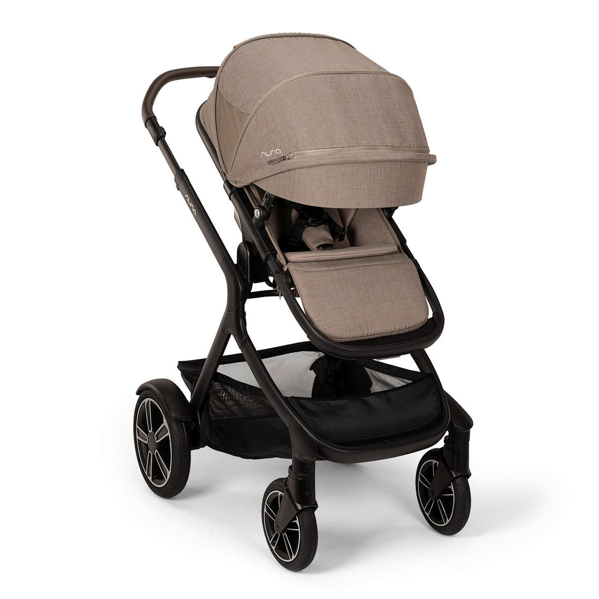 GESCHWISTERWAGEN DEMI NEXT  - Graubraun/Schwarz, Basics, Textil/Metall (98/62/112cm) - Nuna