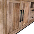 SIDEBOARD  in 175/80/43 cm  - Schwarz/Naturfarben, LIFESTYLE, Glas/Holz (175/80/43cm) - Landscape