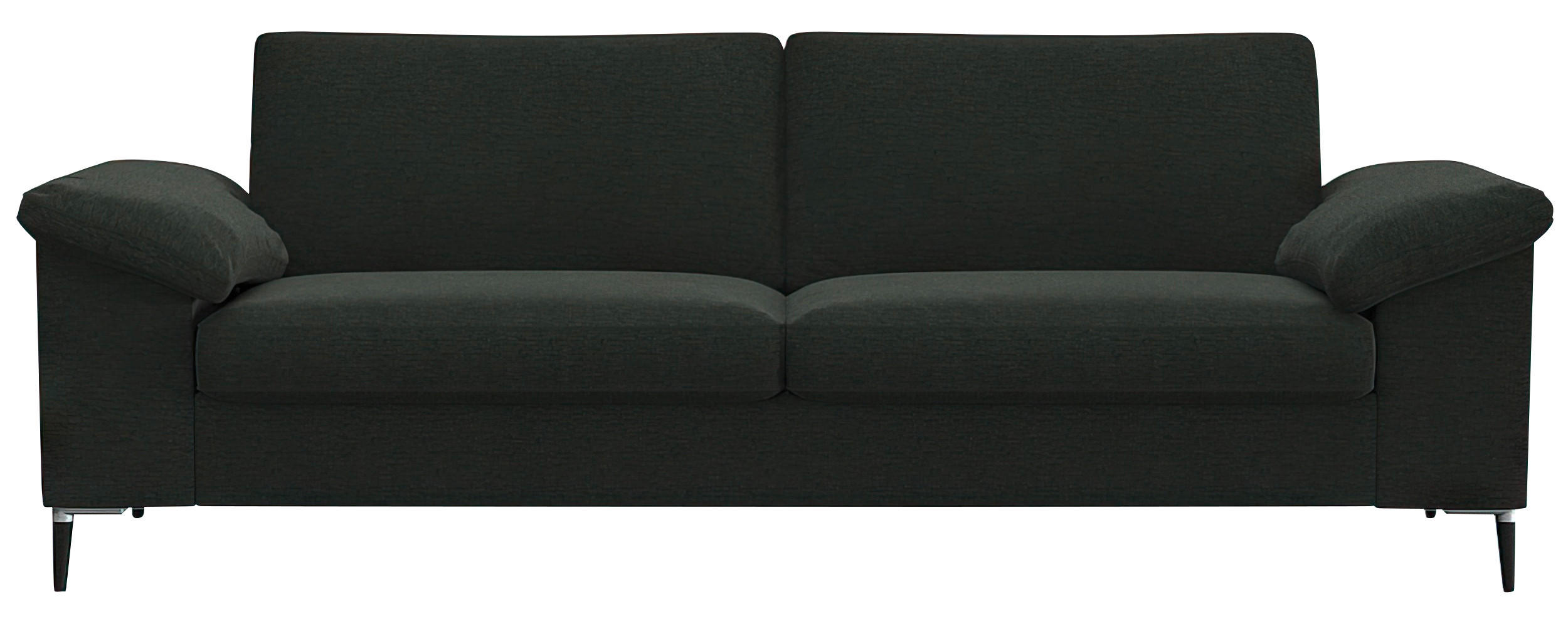 2,5-SITZER Flachgewebe Waldgrün  - Waldgrün/Schwarz, Design, Textil/Metall (208/84,5/92cm) - Livetastic