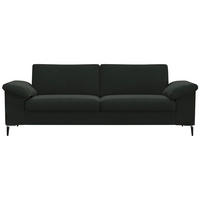 2,5-SITZER Flachgewebe Waldgrün  - Waldgrün/Schwarz, Design, Textil/Metall (208/84,5/92cm) - Livetastic