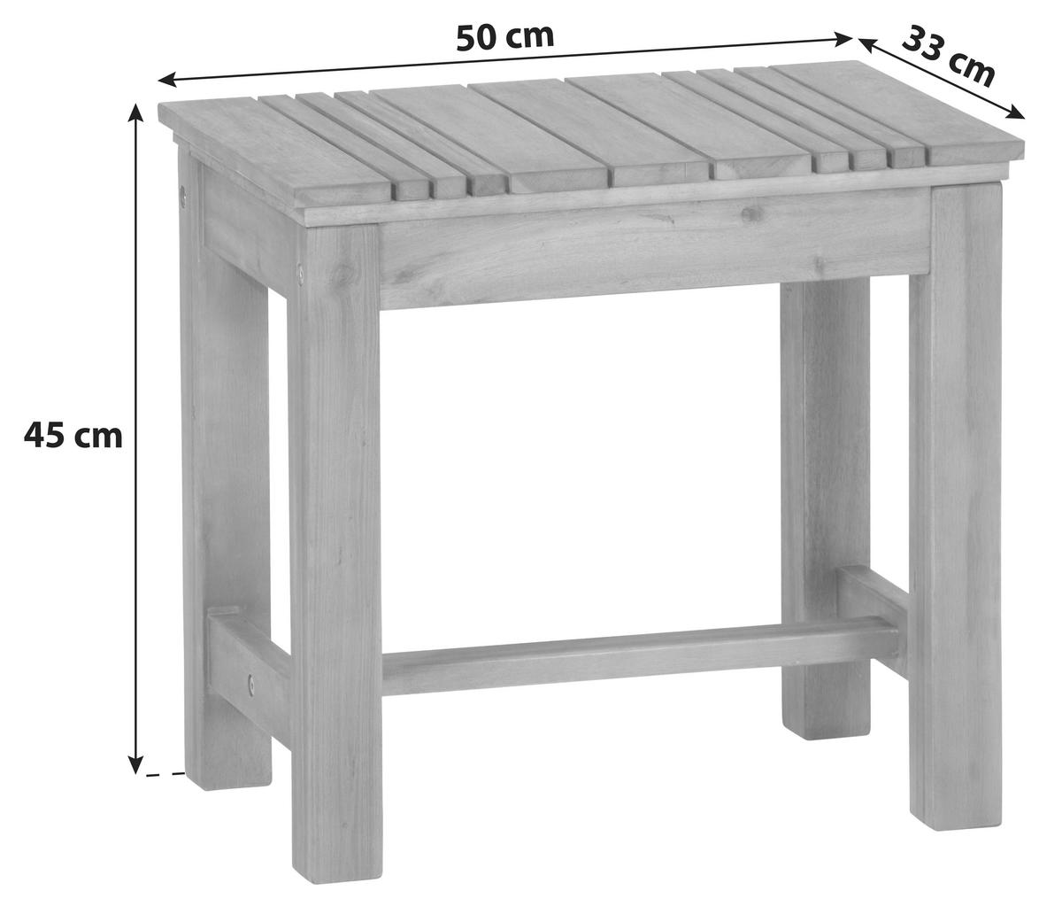 GARTENHOCKER in  - Akaziefarben, KONVENTIONELL, Holz (33/45/50cm) - Siena Garden
