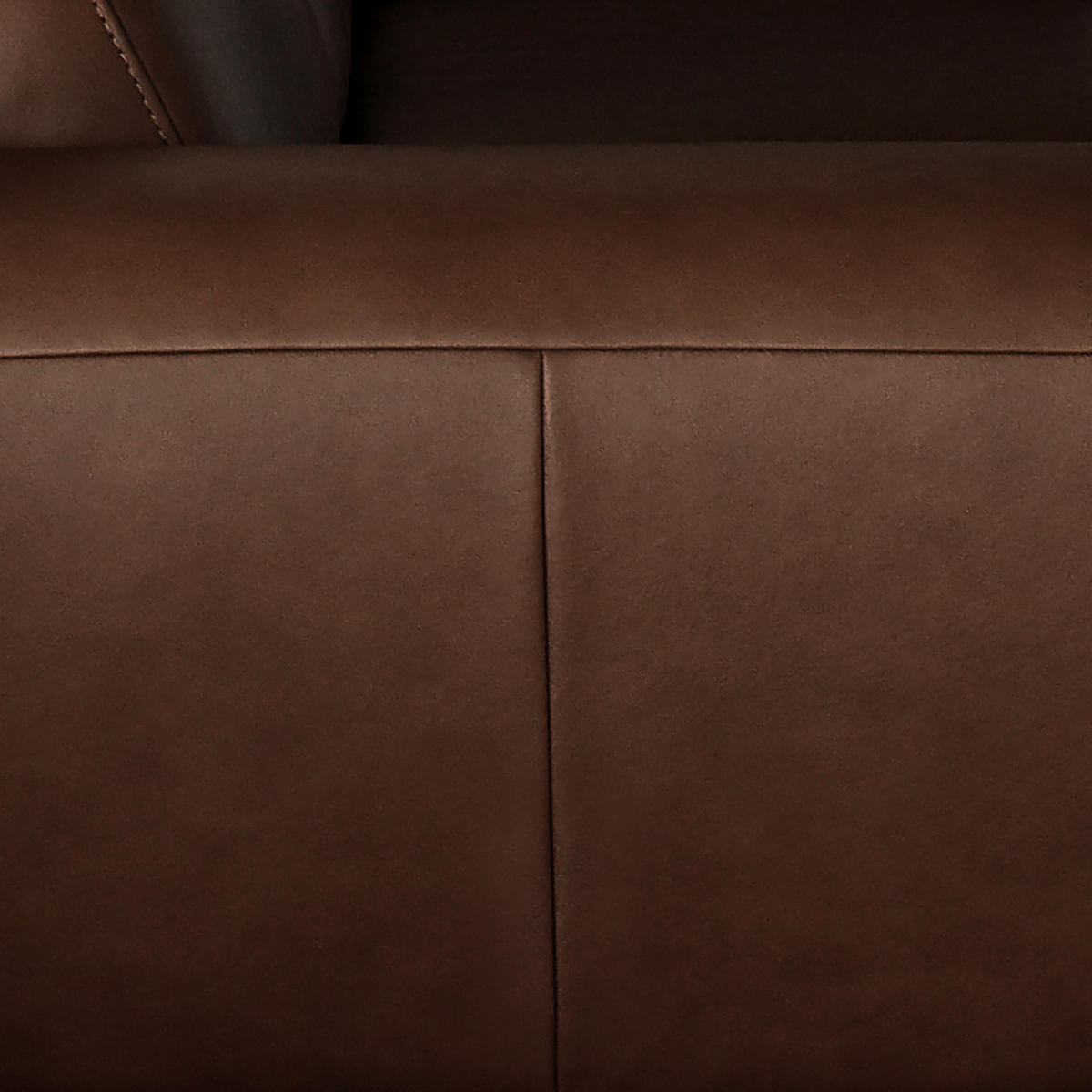 2-SITZER-SOFA in Echtleder Dunkelbraun  - Chromfarben/Dunkelbraun, Design, Leder/Metall (177/85/92cm) - Livetastic