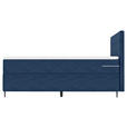 BOXSPRINGBETT 180/200 cm  in Dunkelblau  - Schwarz/Dunkelblau, KONVENTIONELL, Textil/Metall (180/200cm) - Carryhome