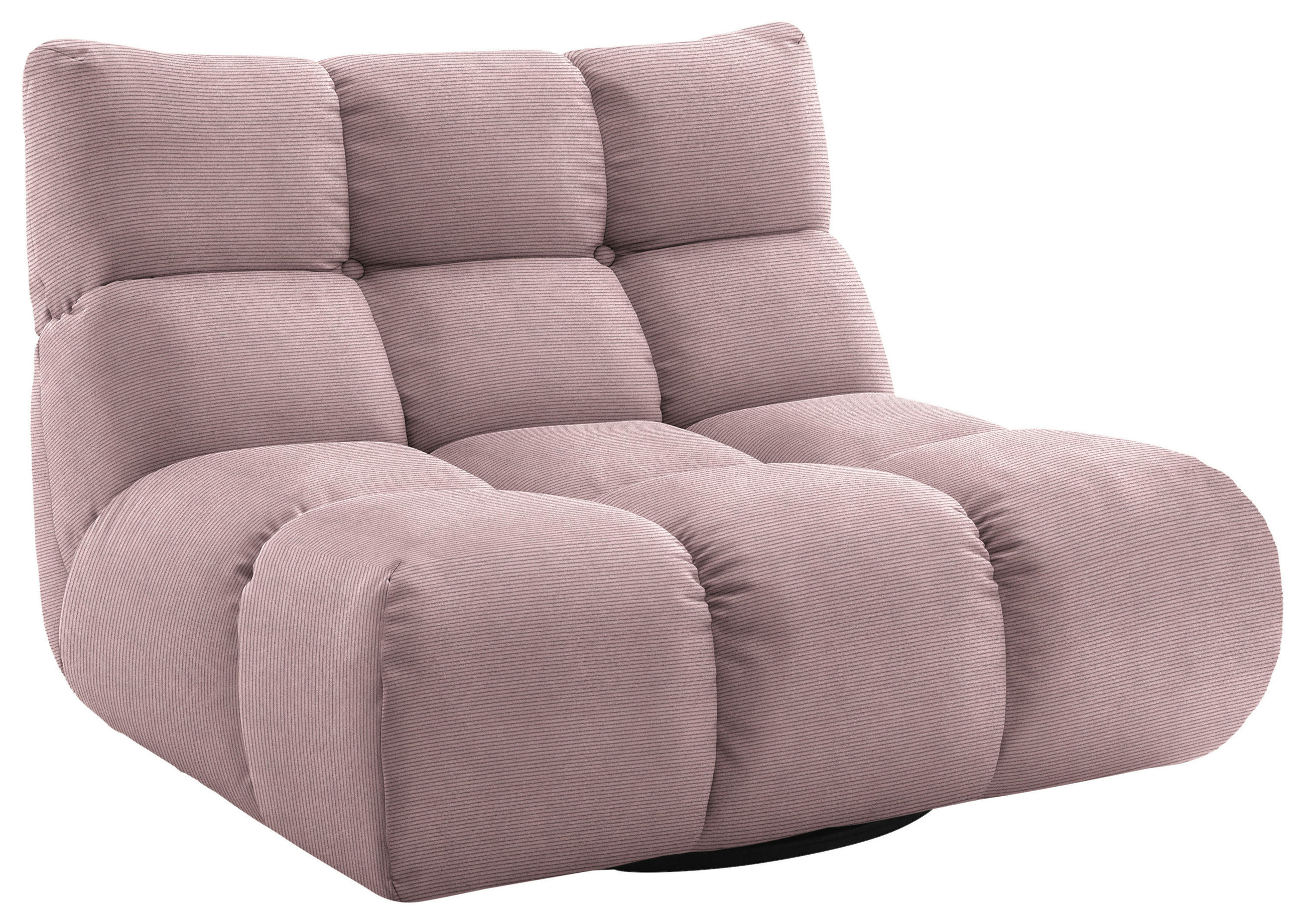 SESSEL Feincord Altrosa  - Schwarz/Altrosa, Design, Kunststoff/Textil (112/85/108cm) - Pure Home Lifestyle