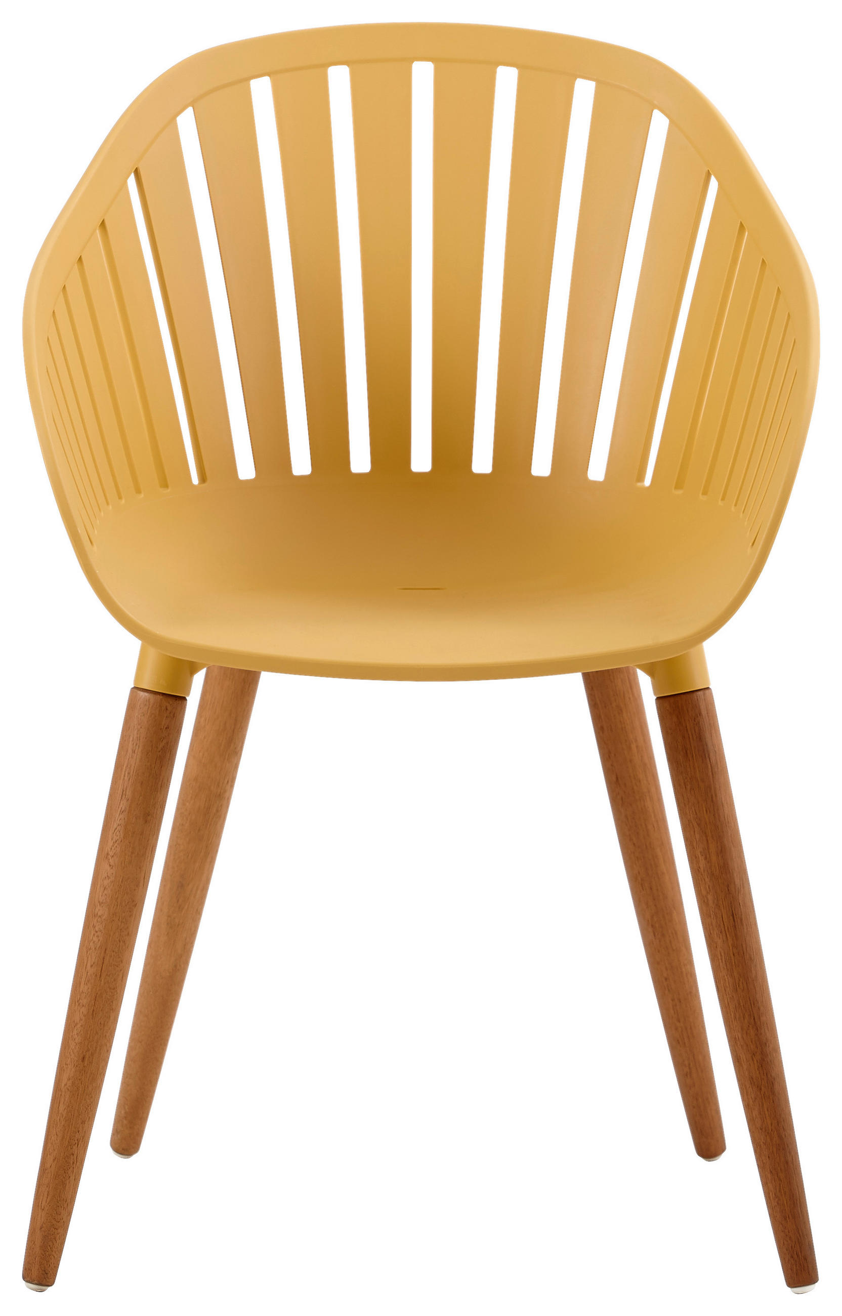 GARTENSESSEL Kunststoff Gelb, Naturfarben  - Gelb/Naturfarben, Natur, Holz/Kunststoff (54/80/55cm) - Ambia Garden