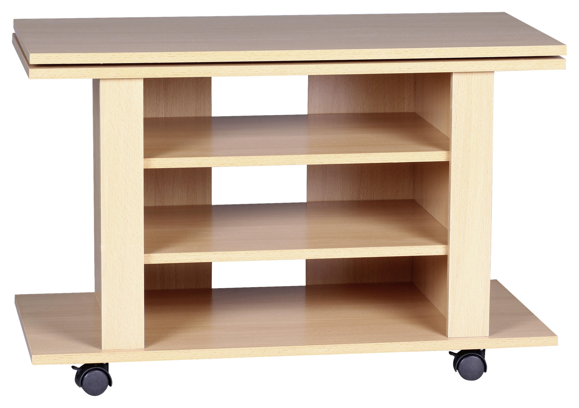 TV-RACK Holzwerkstoff Buchefarben  - Buchefarben, KONVENTIONELL, Holzwerkstoff/Kunststoff (75/51/38cm) - MID.YOU