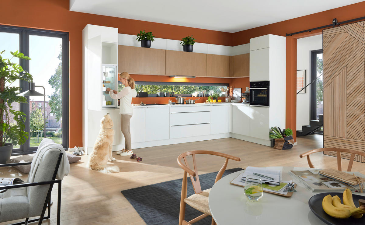 EINBAUKÜCHE   - Weiß, Design, Holzwerkstoff/Kunststoff - Nolte Küchen
