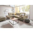 ECKSOFA in Chenille Beige  240/308 cm  - Beige/Schwarz, Design, Textil/Metall (240/308cm) - Xora