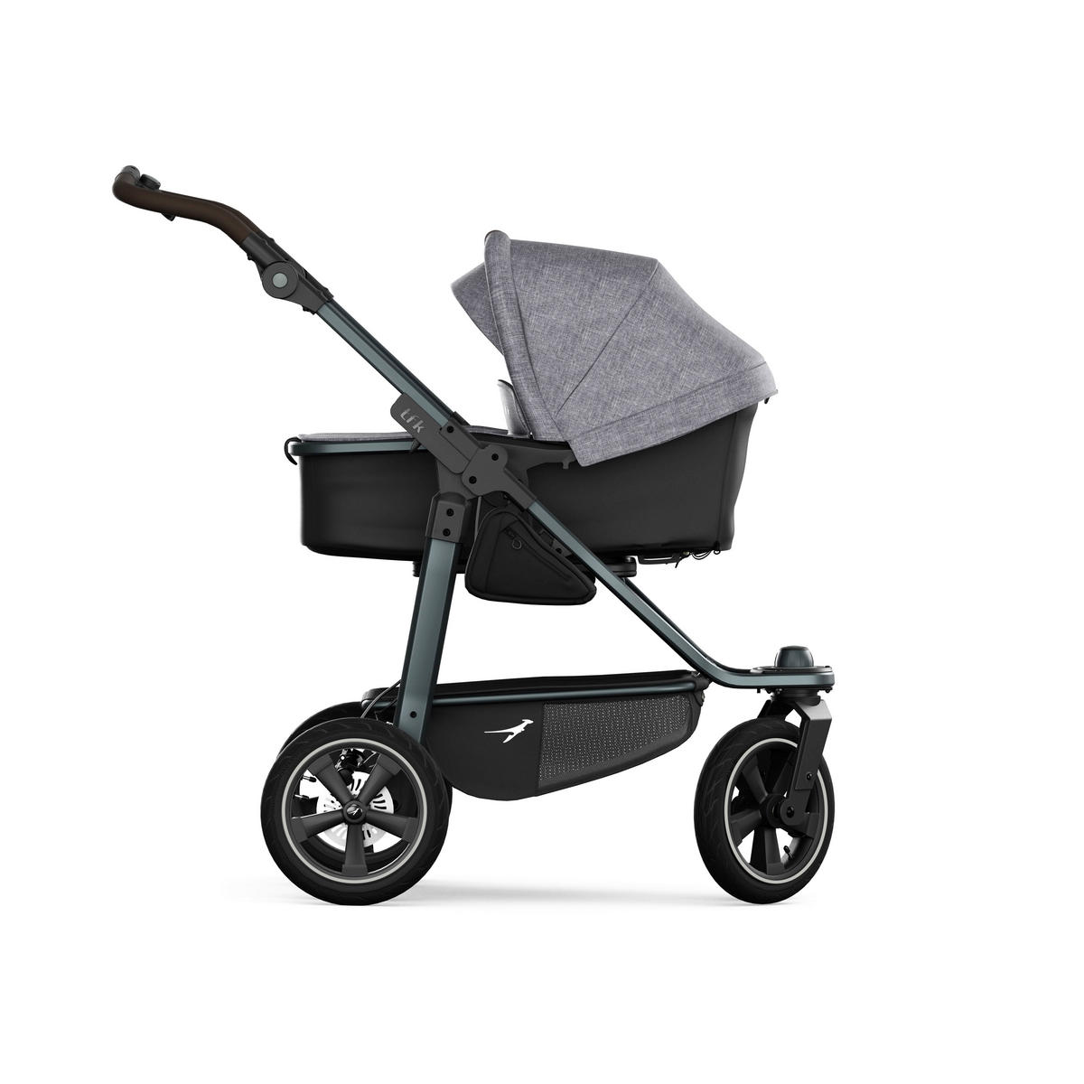 KOMBIKINDERWAGEN mono3 2-in-1 Kombikinderwagen  - Schwarz/Grau, Basics, Textil/Metall (57/111/120cm) - TFK