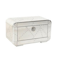 SCHUHSCHRANK Mangoholz massiv Silberfarben  - Silberfarben, Design, Holz/Holzwerkstoff (85/40/45cm) - MID.YOU