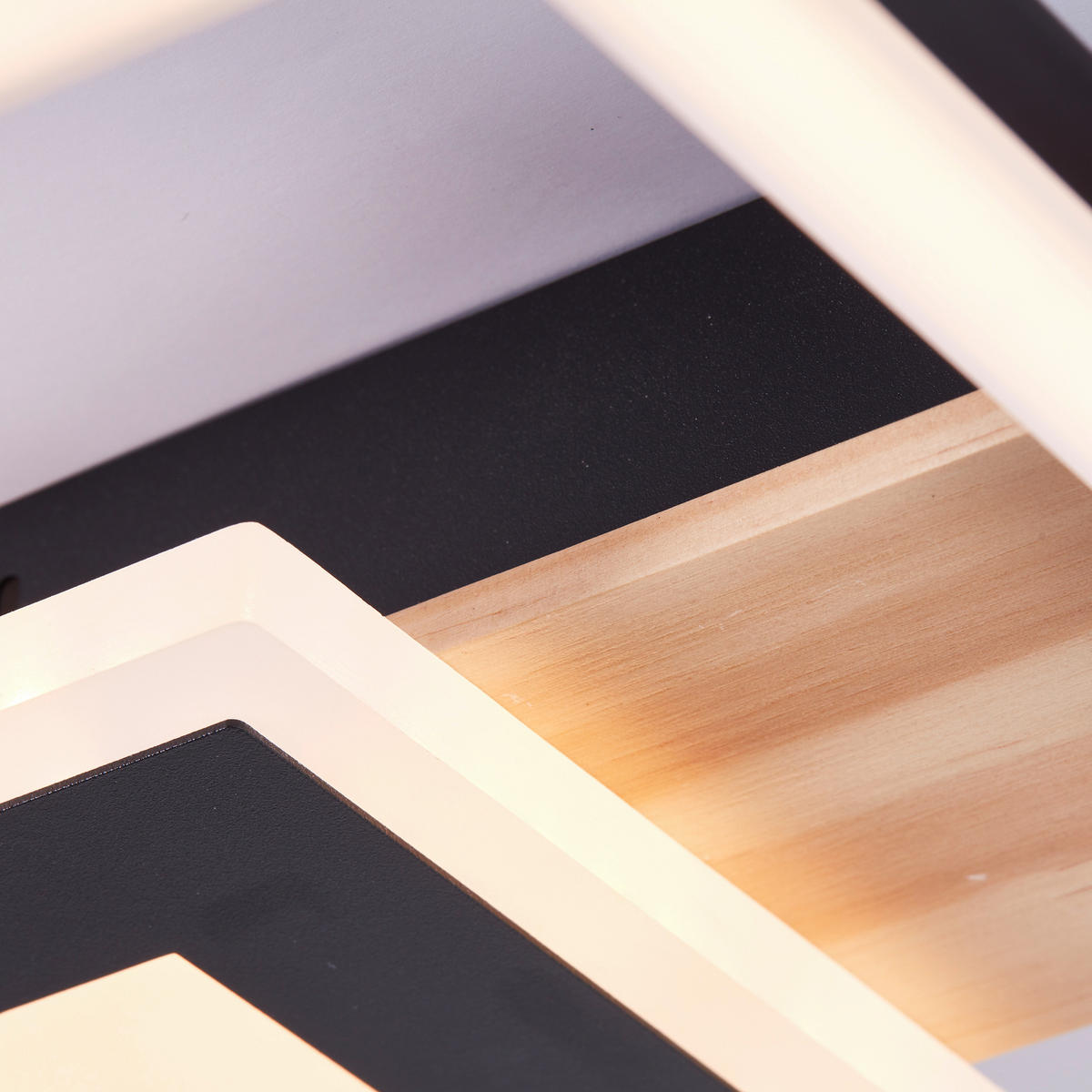 LED PLAFONJERA Sami  - boja borovine/crna, Osnovno, drvo/metal (29,5/5,5/27,5cm)