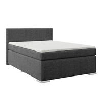 BOXSPRINGBETT 120/200 cm  in Graphitfarben  - Alufarben/Graphitfarben, Basics, Kunststoff/Textil (120/200cm) - Boxxx