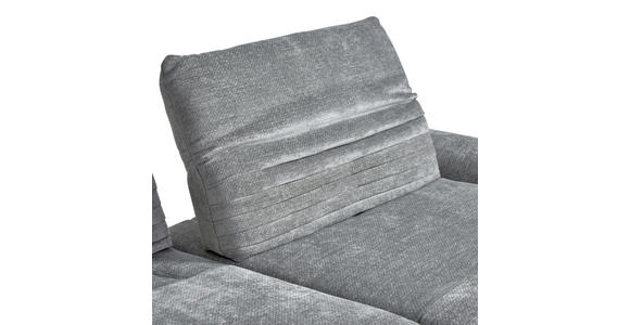 ECKSOFA Grau Chenille  - Schwarz/Grau, Design, Textil/Metall (280/170-195cm) - Dieter Knoll