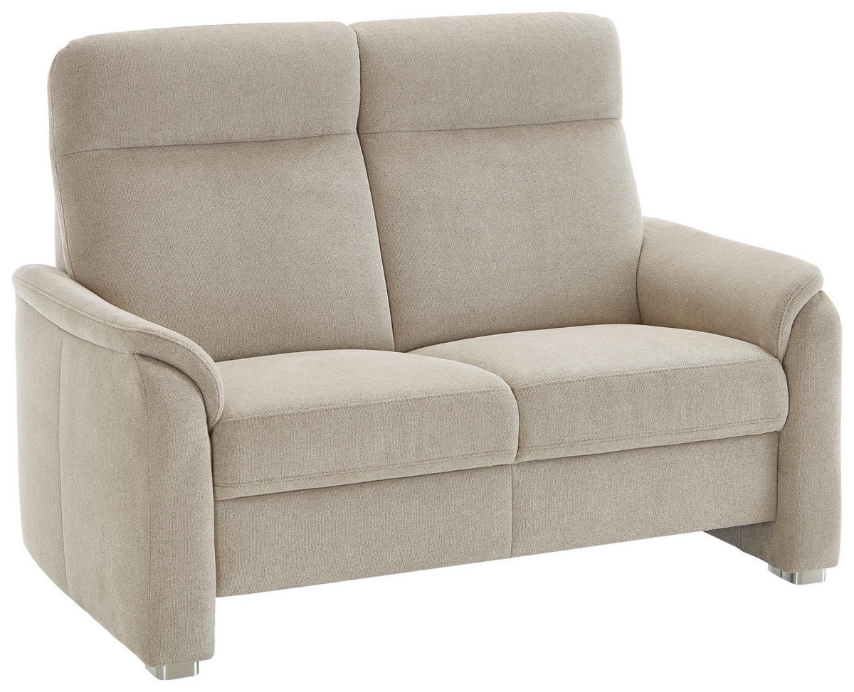 SITZGARNITUR Flachgewebe Beige  - Beige/Alufarben, Konventionell, Textil/Metall (218/156/107/103/95cm) - Beldomo Comfort