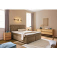 BOXSPRINGBETT 180/200 cm  in Cognac  - Cognac/Schwarz, Design, Kunststoff/Textil (180/200cm) - Xora
