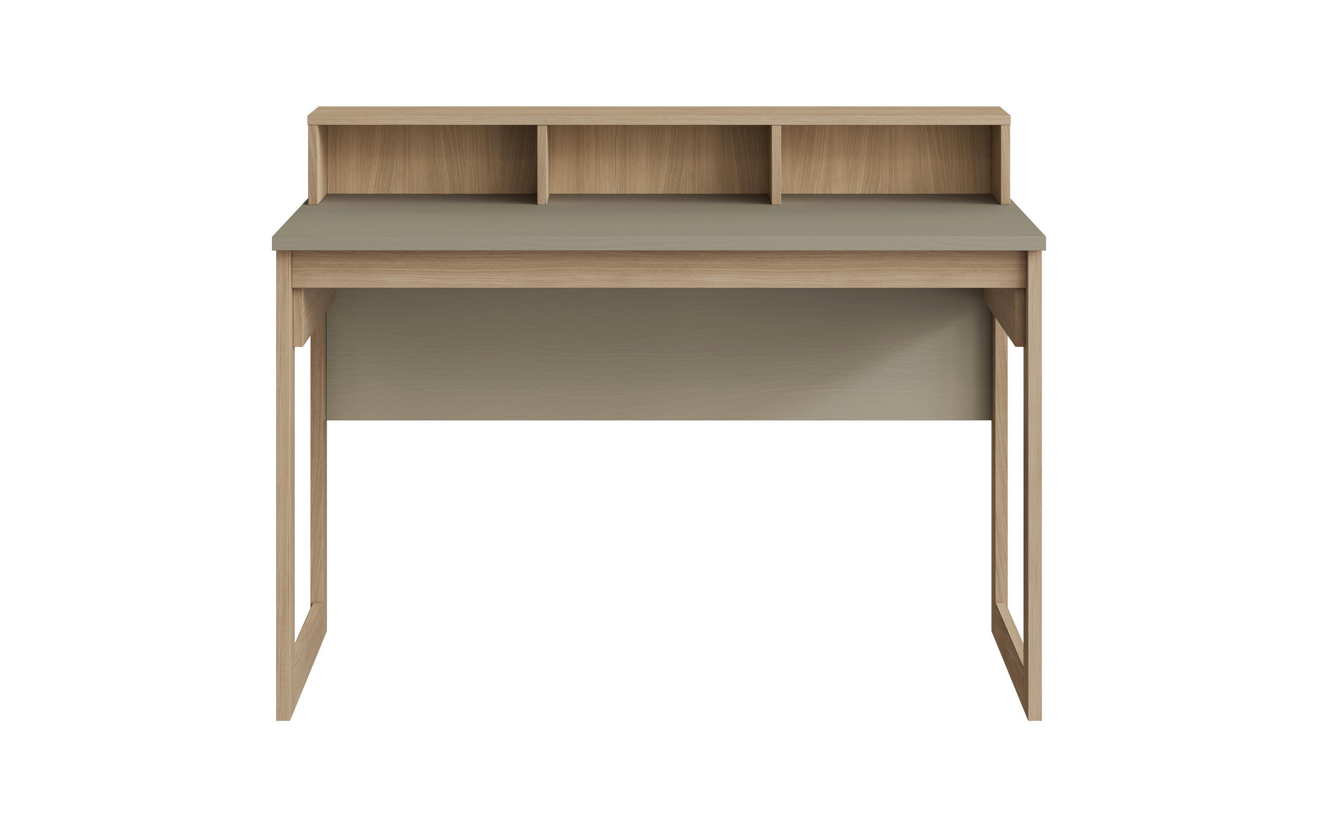 SCHREIBTISCH  Eukalyptusholzfarben Stauraum  - Eukalyptusholzfarben/Eichefarben, Design, Holzwerkstoff (120/91/60cm) - MID.YOU