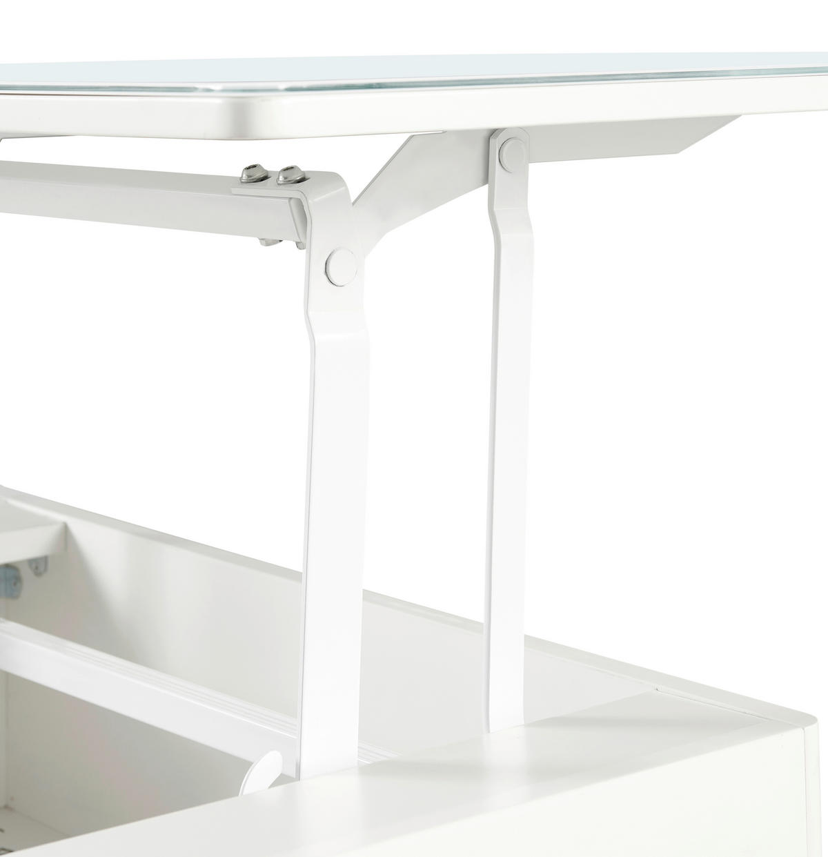 COUCHTISCH in Metall 70/40,5-65,5/60 cm  - Schwarz/Weiß, Design, Metall (70/40,5-65,5/60cm) - Livetastic