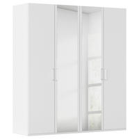 DREHTÜRENSCHRANK in Weiss  - Weiss, Design, Glas/Holzwerkstoff (201/223/60cm) - Novel