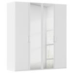 DREHTÜRENSCHRANK  in Weiß  - Weiß, Design, Glas/Holzwerkstoff (201/223/60cm) - Novel