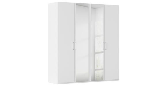 DREHTÜRENSCHRANK  in Weiß  - Weiß, Design, Glas/Holzwerkstoff (201/223/60cm) - Novel