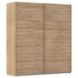 SCHWEBETÜRENSCHRANK  in Sonoma Eiche  - Sonoma Eiche, Design, Holzwerkstoff/Kunststoff (201/223/68cm) - Novel