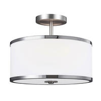 Plafonieră  32.4/24.1 cm    - culoare nichel/culoare crom, Design, sticlă/metal (32.4/24.1cm) - Elstead Lighting