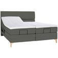 BOXSPRINGBETT 200/200 cm  in Grau  - Eichefarben/Grau, KONVENTIONELL, Holz/Textil (200/200cm) - Voleo