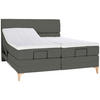 BOXSPRINGBETT 180/200 cm  in Grau  - Eichefarben/Grau, Konventionell, Holz/Textil (180/200cm) - Voleo