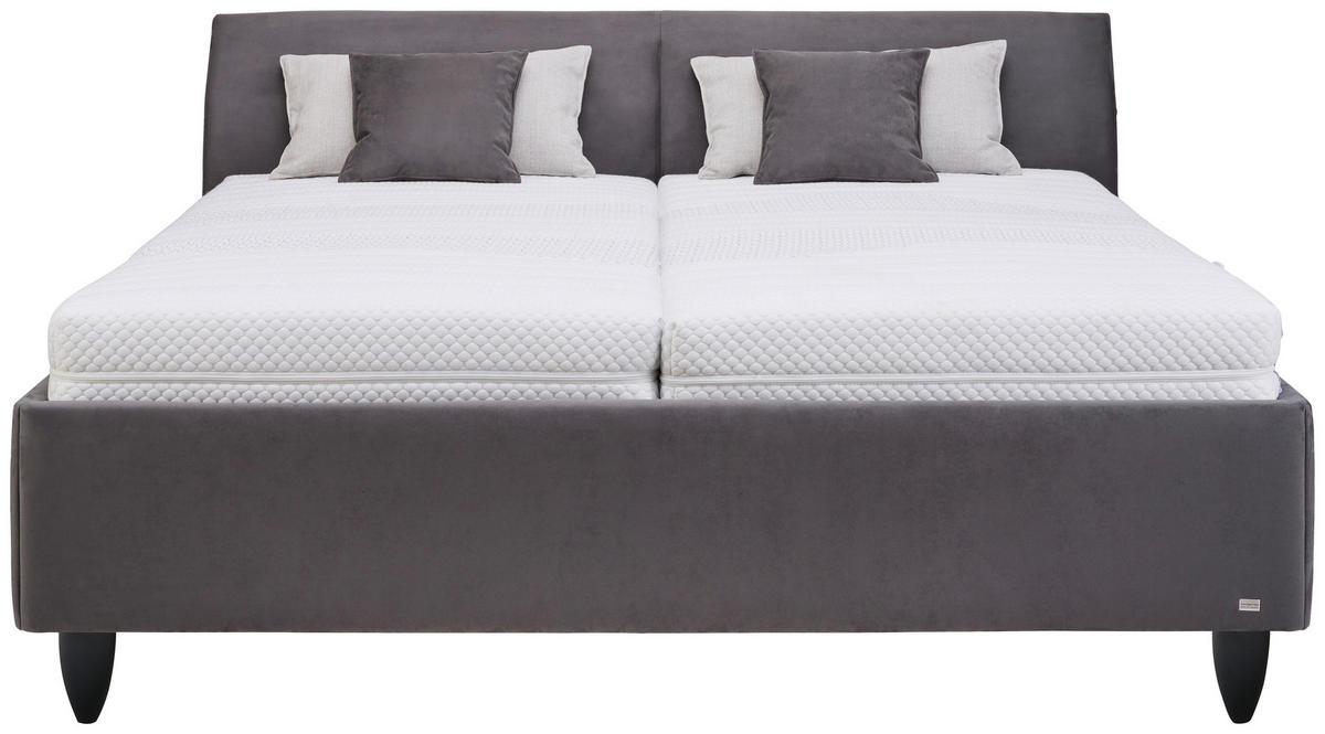 POLSTERBETT 180/200 cm  Anthrazit  - Weiss/Anthrazit, Design, Holz/Kunststoff (180/200cm) - RUF Betten