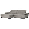 ECKSOFA  in Webstoff Grau  180/265 cm  - Schwarz/Grau, Design, Textil/Metall (180/265cm) - Carryhome