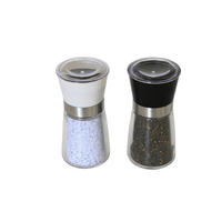 SALZ- UND PFEFFERMÜHLE 7/14 cm   - Edelstahlfarben/Schwarz, Basics, Glas/Kunststoff (7/14cm) - Berndorf