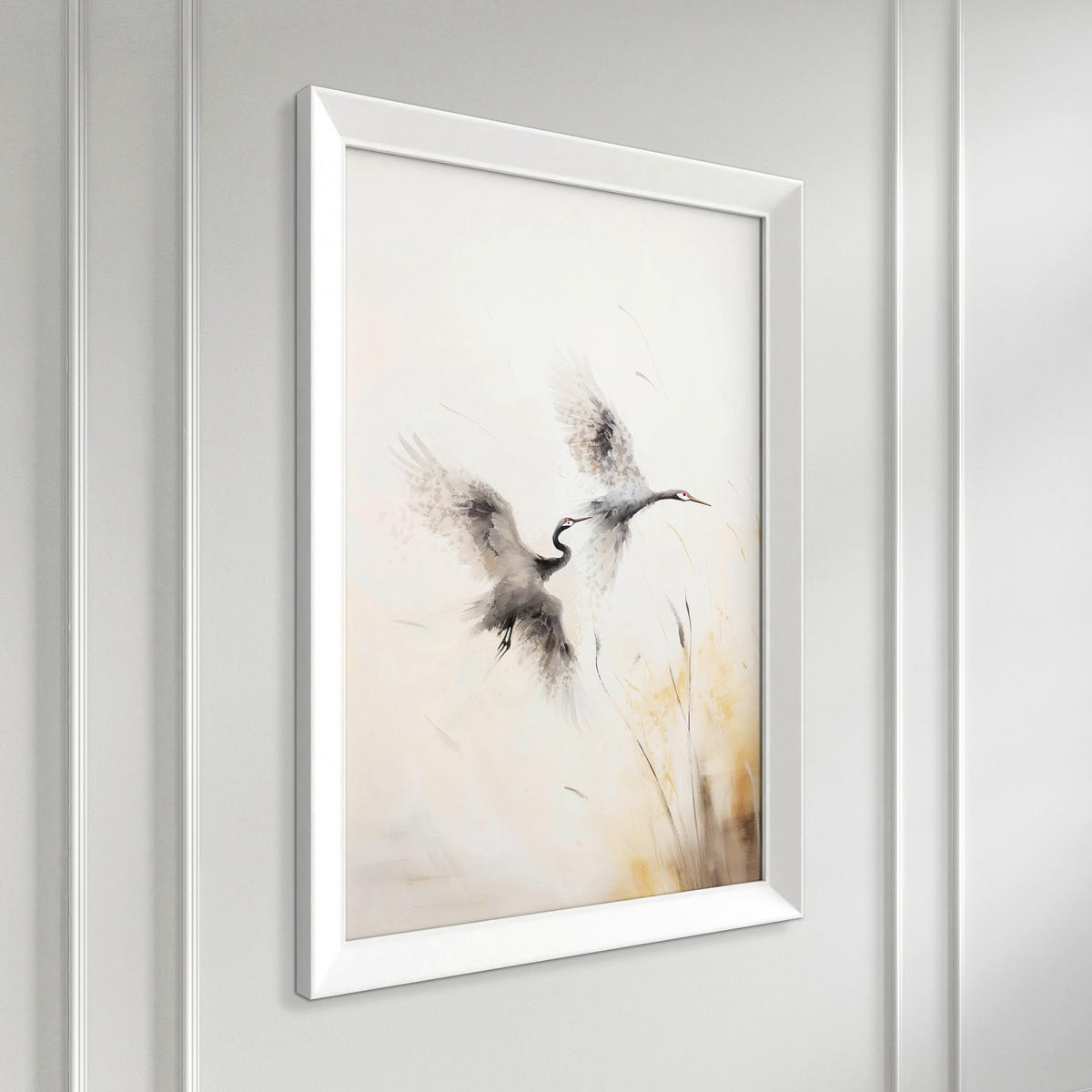 DRUCKGRAFIK Landschaft & Natur, Tiere  - Beige/Weiß, Basics, Holz/Papier (75/56/3cm)