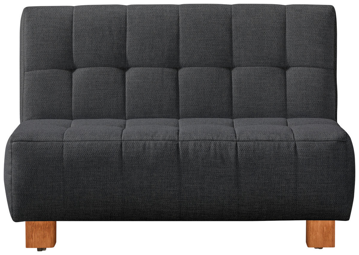 SCHLAFSOFA Dunkelgrau  - Dunkelgrau/Naturfarben, Design, Holz/Textil (125/92/102cm) - Novel