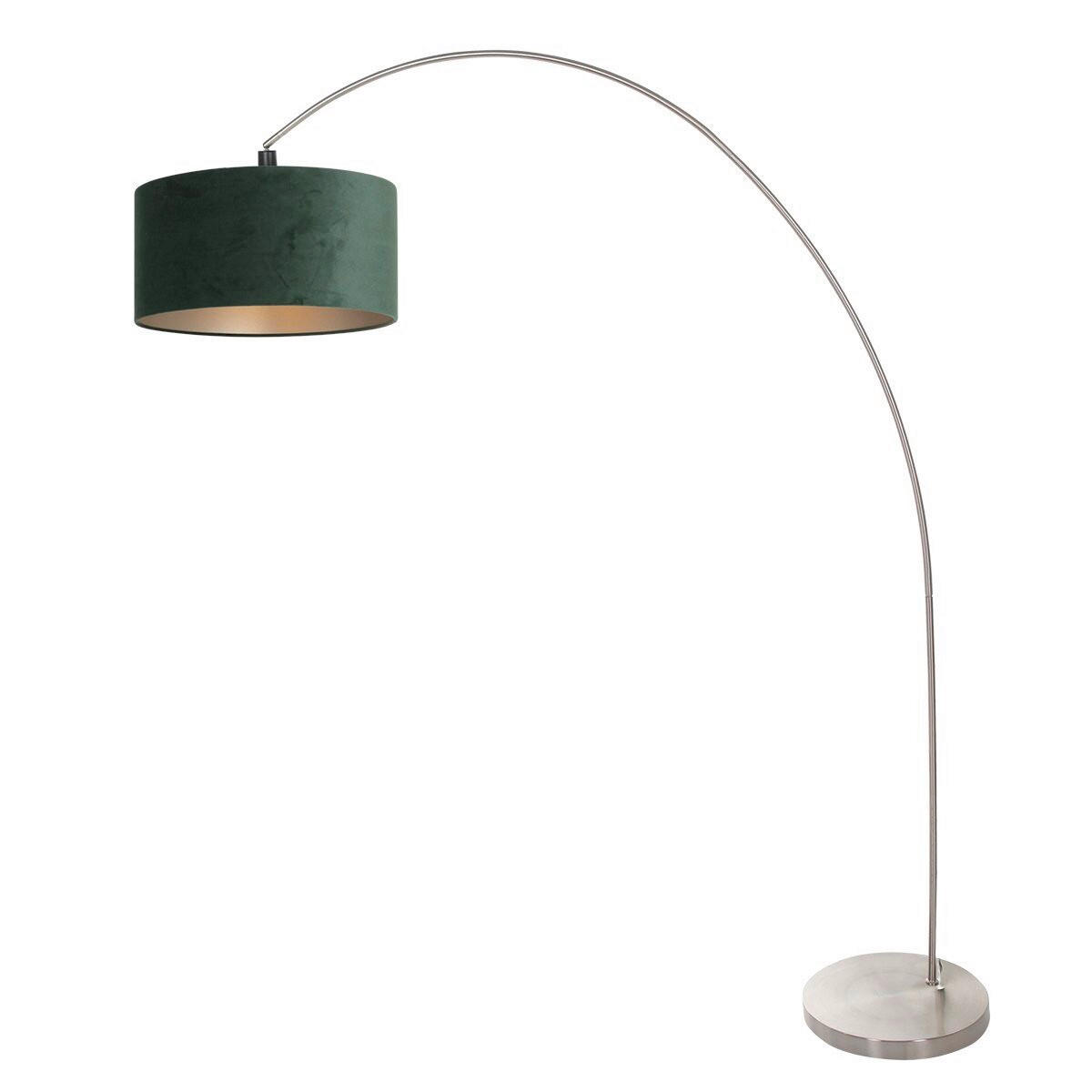 STEHLEUCHTE 40/185/172 cm  - Silberfarben/Grün, Trend, Glas/Metall (40/185/172cm)