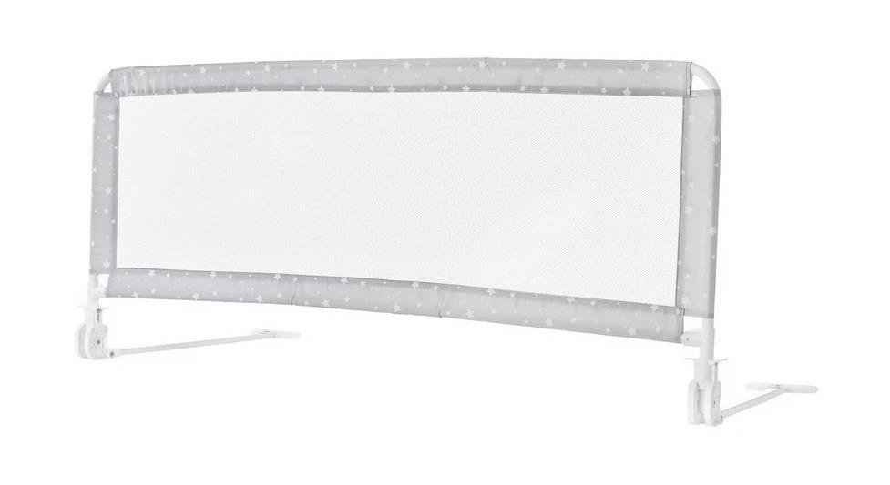 BETTSCHUTZGITTER 135/60 cm  - Weiß/Grau, Basics, Textil/Metall (135/60cm) - My Baby Lou