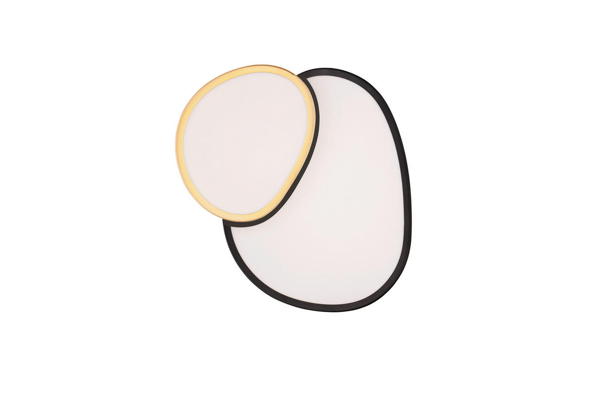 STROPNÍ LED SVÍTIDLO, 11,5/43,5/36 cm - černá/barvy zlata, Basics, kov (11,5/43,5/36cm)