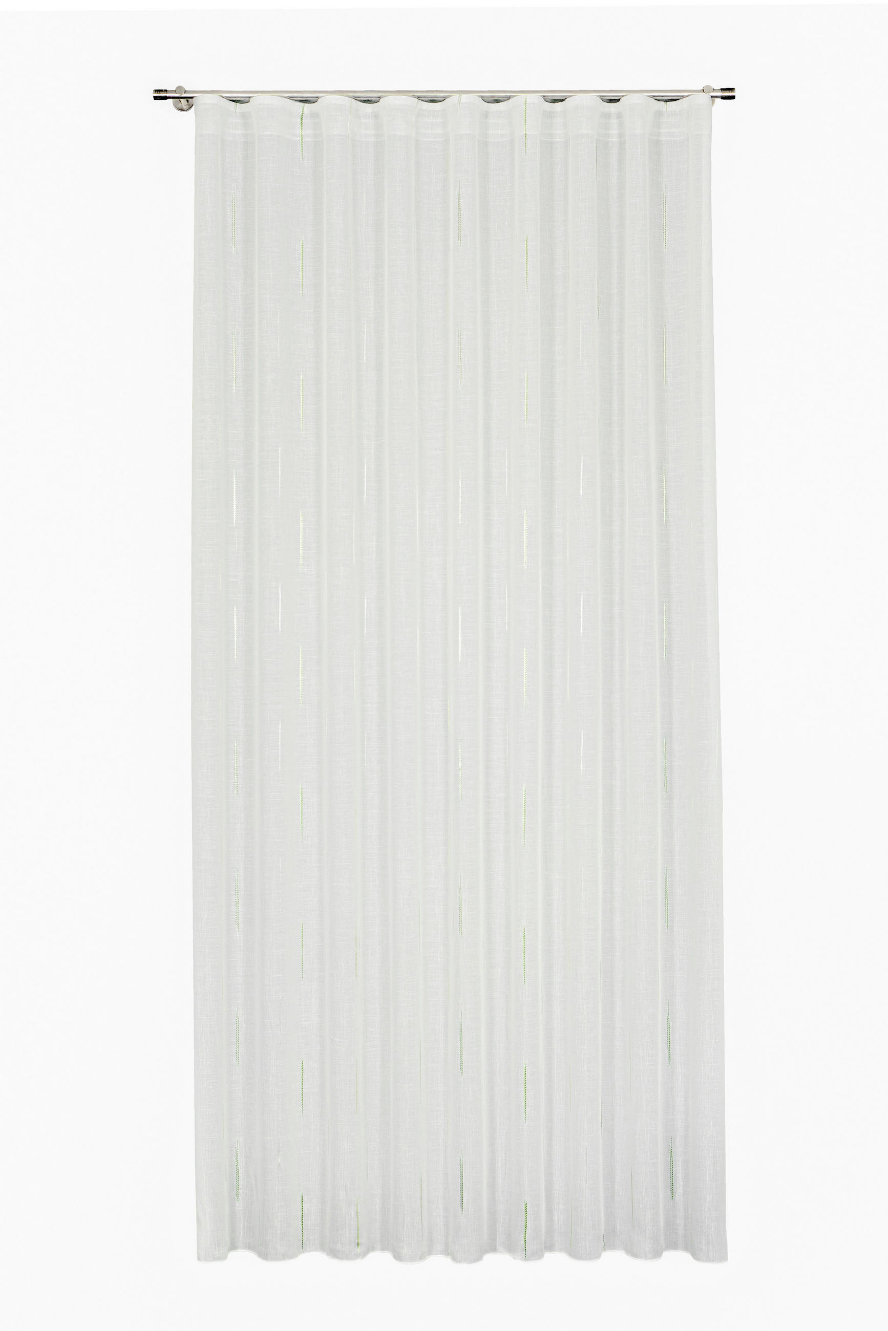 Perdea Tip Plasă  - crem/verde, Konventionell, textil (300cm)