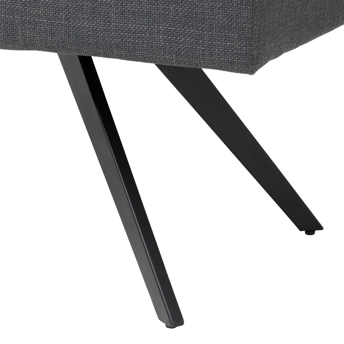 SITZBANK Metall, Textil Dunkelgrau  - Dunkelgrau/Schwarz, Konventionell, Textil/Metall (140/90/62cm) - MID.YOU