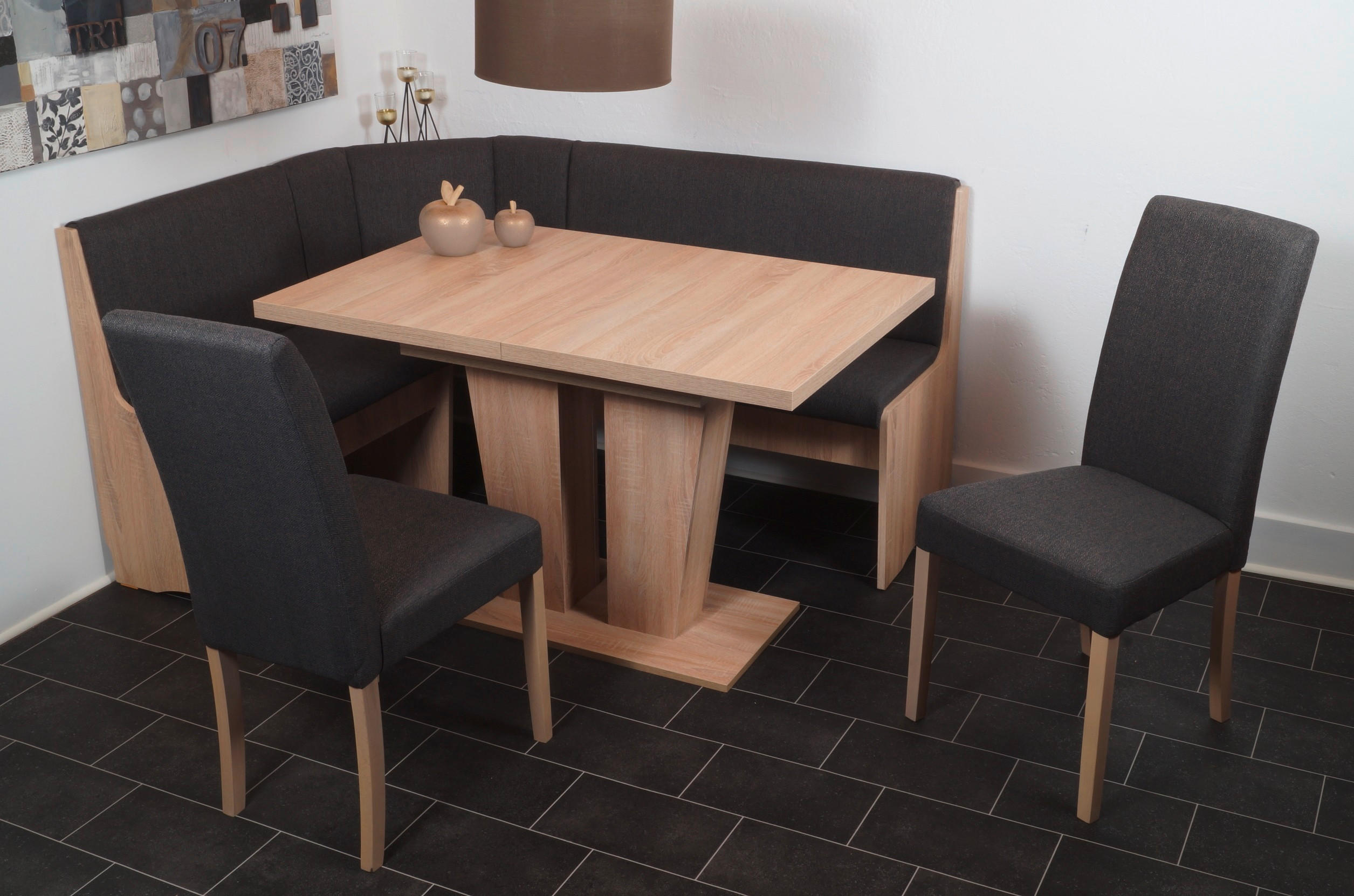 ESSTISCH Sonoma Eiche rechteckig  ausziehbar  - Sonoma Eiche, KONVENTIONELL, Holzwerkstoff (120/80/76cm) - MID.YOU