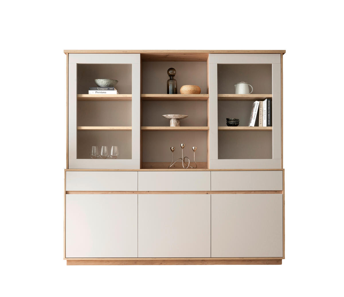 BUFFET 202/199/40 cm  in Kaschmir, Eiche Artisan  - Kaschmir/Eiche Artisan, Design, Holzwerkstoff (202/199/40cm) - MID.YOU