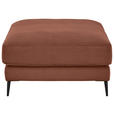 HOCKER Feincord Rostfarben  - Rostfarben/Schwarz, Design, Textil/Metall (90/43/90cm) - Dieter Knoll