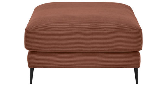 HOCKER Feincord Rostfarben  - Rostfarben/Schwarz, Design, Textil/Metall (90/43/90cm) - Dieter Knoll