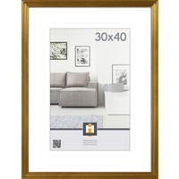 KÉPKERET  - aranyszínű, Basics, műanyag/Üveg (32/42/1.2cm)