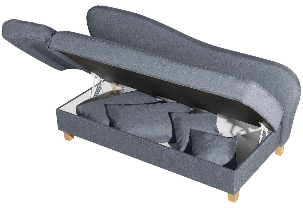 RÉCAMIERE in Flachgewebe Blau  - Blau, Design, Holz/Textil (190/88/82cm) - Max Winzer
